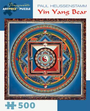 Yin Yang Bear Pattern & Geometric By Pomegranate