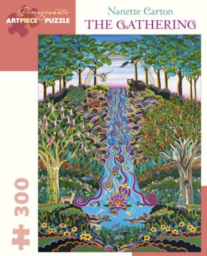 The Gathering Waterfall Jigsaw Puzzle By Pomegranate