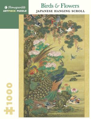 Birds & Flowers Japanese Scroll Asian Art Jigsaw Puzzle By Pomegranate