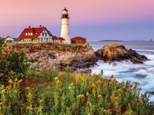 Maine Lighthouse Beach & Ocean Jigsaw Puzzle By White Mountain