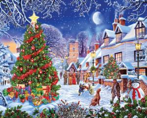 Village Christmas Tree Christmas Jigsaw Puzzle By White Mountain