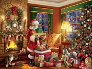 Delivering Gifts Christmas Jigsaw Puzzle By White Mountain