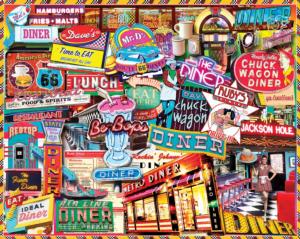 Retro Diner Nostalgic / Retro Jigsaw Puzzle By White Mountain