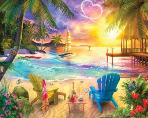 Wish You Were Here Sunrise & Sunset Jigsaw Puzzle By White Mountain