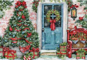Greenery Greetings Christmas Jigsaw Puzzle By Lang