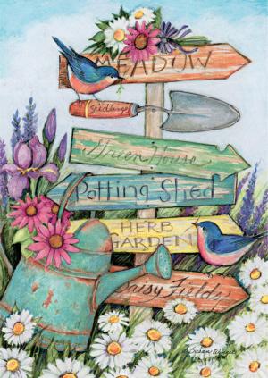Garden Sign Flower & Garden Jigsaw Puzzle By Lang