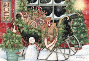 Santa's Sleigh - Scratch and Dent Christmas Jigsaw Puzzle By Lang