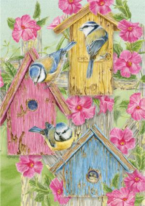 Birdhouse Gate Flower & Garden Jigsaw Puzzle By Lang