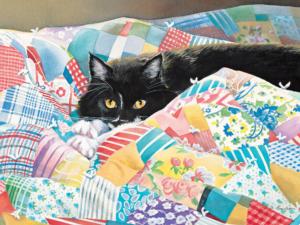 Grandmas Quilt Cats Jigsaw Puzzle By Lang