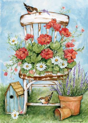 Geranium Chair Flower & Garden Jigsaw Puzzle By Lang