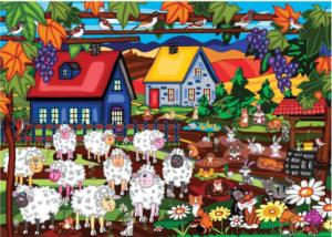 10 Sheep and More Farm Animal Jigsaw Puzzle By Jacarou Puzzles
