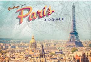 Greetings from Paris Eiffel Tower Jigsaw Puzzle By Paper House Productions