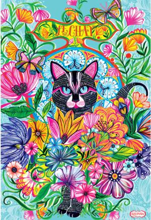 Le Chat Flowers Jigsaw Puzzle By Paper House Productions