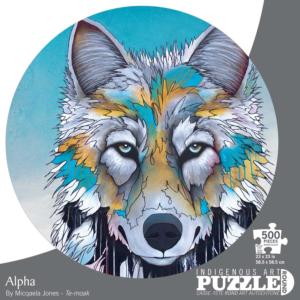 Alpha Native American Round Jigsaw Puzzle By Indigenous Collection