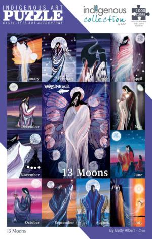 13 Moons Collage Jigsaw Puzzle By Indigenous Collection