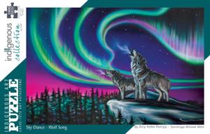 Sky Dance - Wolf Song Cultural Art Jigsaw Puzzle By Indigenous Collection