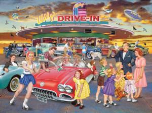 Willy's Drive-In At Sunset Nostalgic & Retro Jigsaw Puzzle By Karmin International