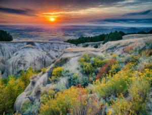 Sunrise Badlands, South Dakota Photography Jigsaw Puzzle By Karmin International