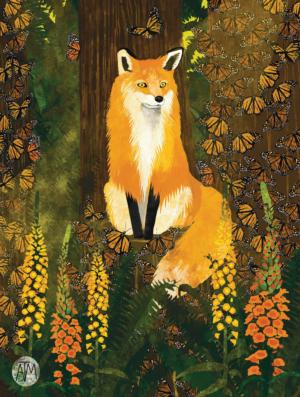 Golden Fox Forest Large Piece By Karmin International