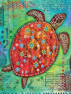 Mosaic Turtle Contemporary & Modern Art Jigsaw Puzzle By Karmin International