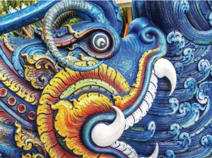 Blue Temple Thailand Cultural Art Jigsaw Puzzle By Karmin International