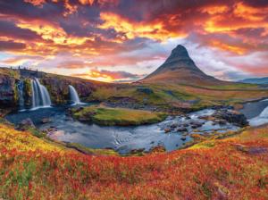 Kirkjufellsfoss Waterfall, Iceland Lakes & Rivers Jigsaw Puzzle By Karmin International