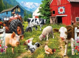 Happy Farm Day Farm Animal Jigsaw Puzzle By Karmin International