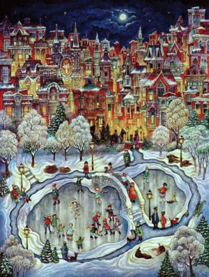 Night Snow Winter Jigsaw Puzzle By Karmin International