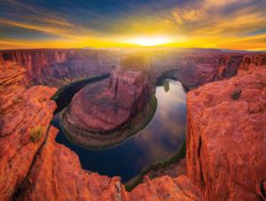 Horseshoe Bend, Arizona Sunrise & Sunset Large Piece By Karmin International