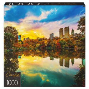 Sunset from Bow Bridge Central Park Sunrise & Sunset Jigsaw Puzzle By Spin Master