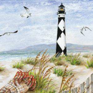 Lighthouse on the Dunes Beach & Ocean Jigsaw Puzzle By Wellspring