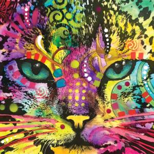 Cat Closeup Rainbow & Gradient Jigsaw Puzzle By Wellspring