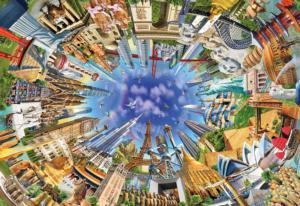 World Landmarks 360 Monuments / Landmarks Jigsaw Puzzle By Buffalo Games