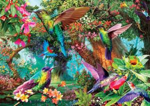 Hummingbird Garden Flower & Garden Jigsaw Puzzle By Buffalo Games