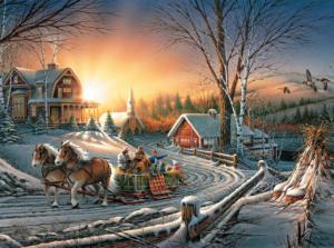 The Pleasures of Winter - Scratch and Dent Winter Jigsaw Puzzle By Buffalo Games