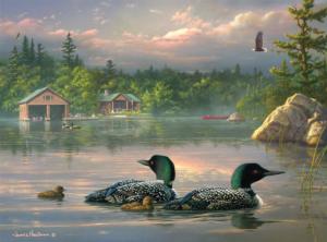 Passing Storm Loons Landscape Jigsaw Puzzle By Buffalo Games