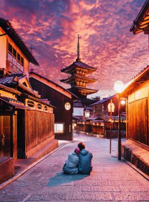 BLANC Series: Lost in Kyoto Japan Sunrise & Sunset Jigsaw Puzzle By Buffalo Games