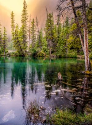 BLANC Series: Grassi Lakes, Alberta Canada Lakes & Rivers Large Piece By Buffalo Games