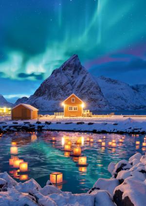 BLANC Series: Northern Lights Photography Jigsaw Puzzle By Buffalo Games