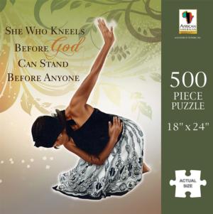She Who Kneels People Of Color Jigsaw Puzzle By African American Expressions
