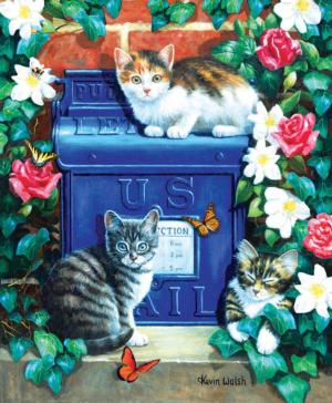 Mail Box Kittens Flowers Jigsaw Puzzle By SunsOut