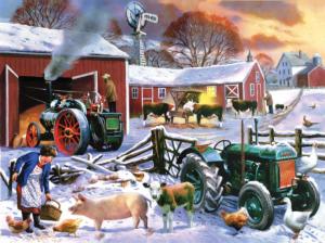 Wintertime Farm Winter Jigsaw Puzzle By SunsOut