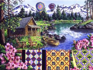 Floating Over Sisters 500 Cabin & Cottage Jigsaw Puzzle By SunsOut