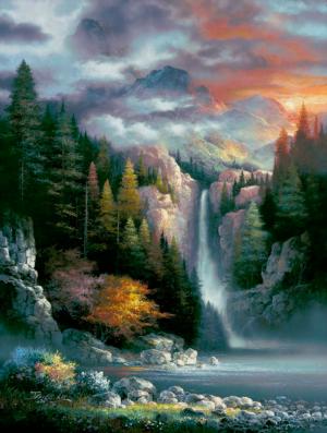 Misty Falls Lakes & Rivers Large Piece By SunsOut