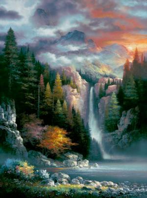 Misty Falls Lakes / Rivers / Streams Jigsaw Puzzle By SunsOut