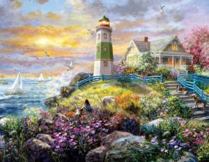 A Lighthouse Memory Cabin & Cottage Large Piece By SunsOut