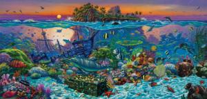 Coral Reef Island Fish Panoramic Puzzle By SunsOut