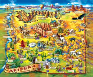 Arizona Map United States Jigsaw Puzzle By SunsOut