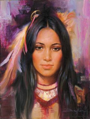 Lavender Maiden Native American Jigsaw Puzzle By SunsOut