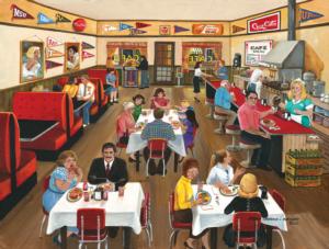 Downtown Cafe Domestic Scene Jigsaw Puzzle By SunsOut
